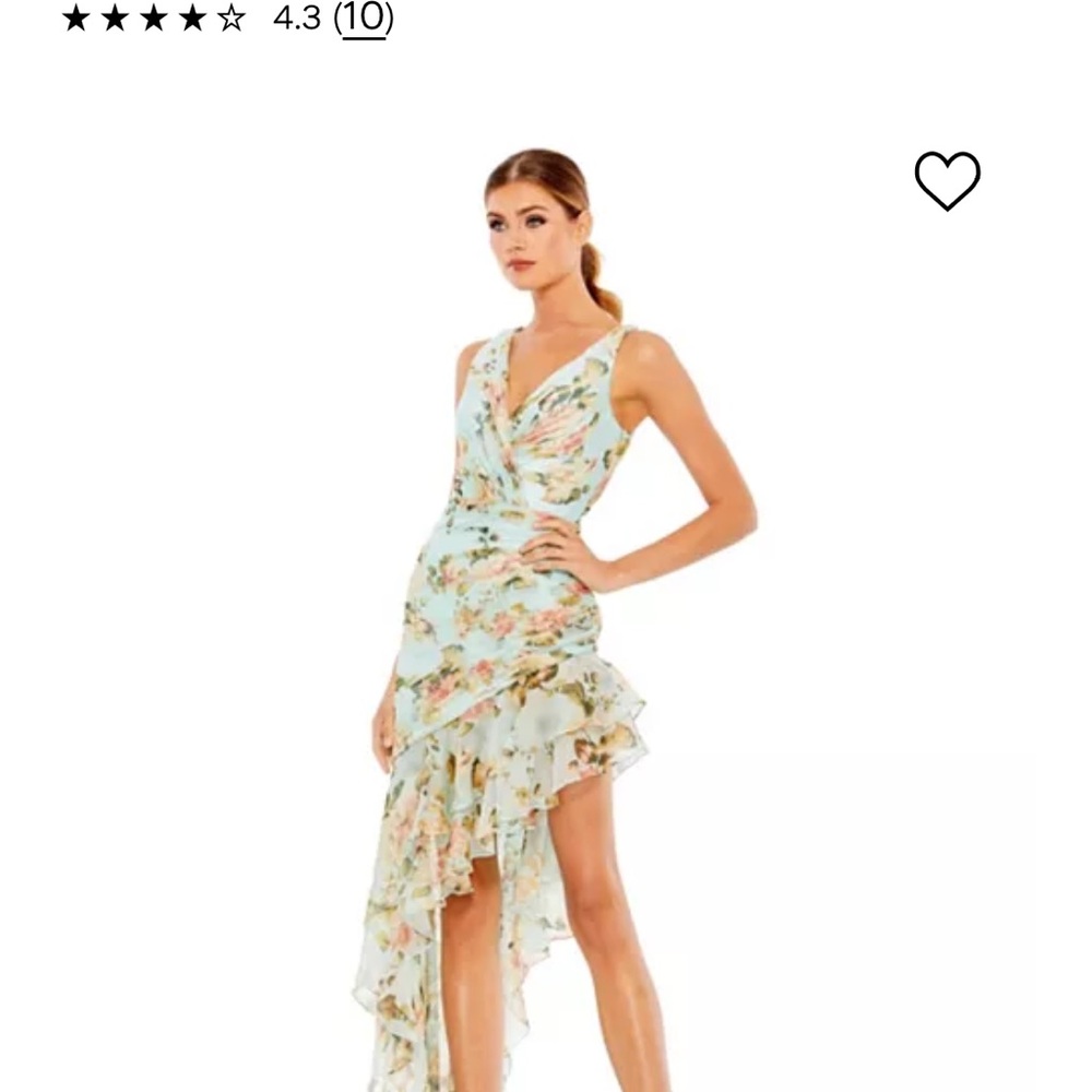 Mac Duggal- Leena Floral Asymmetrical Dress